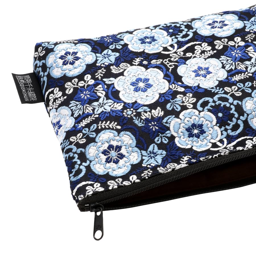 Senshishuin Nishijin Brocade Stamp Book Case by Ayaka Kuro Ruri Pouch/Shrine (Lined) (Medium Size)
