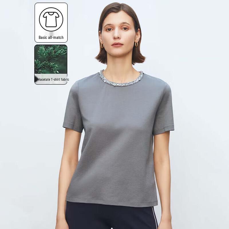 JESSIE Women s Versatile Triacetate Short-Sleeve T-Shirt L