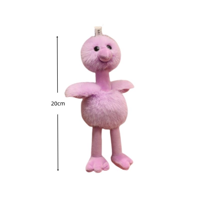 Ostrich Plush Toy Soft Stuffed Doll Cartoon Animal Keychain Pillow Pendant For Kids Car Bag Decor Xmas Gift