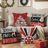 Christmas Pillow Cover for Home Sofa Atmosphere Printed Pillow Cover Christmas Cushion Cover New Style