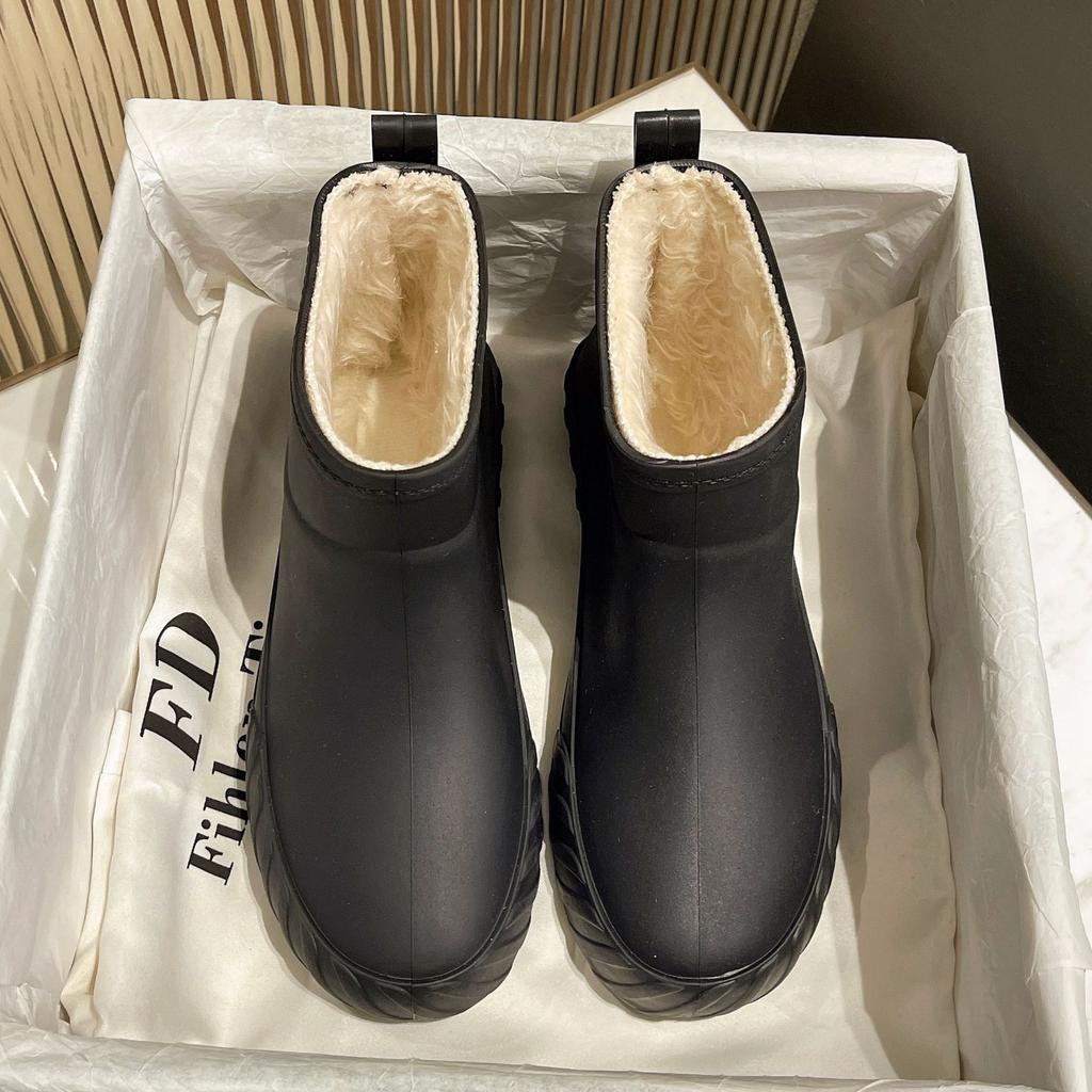 Rain shoes women's 2025 autumn and winter water boots thickened anti slip waterproof shoes women's shoes