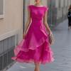 Abito da donna in rete con bordo a balze, temperamento moda europea e americana, nuovo, 2026