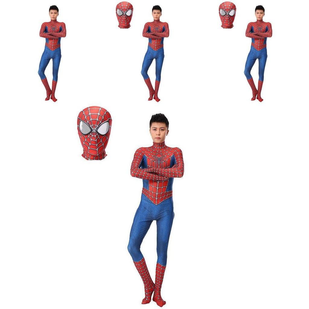 High Quality Spiderman Raimi Zentai Suit With Conceal Back Zipper And See-through Eyes