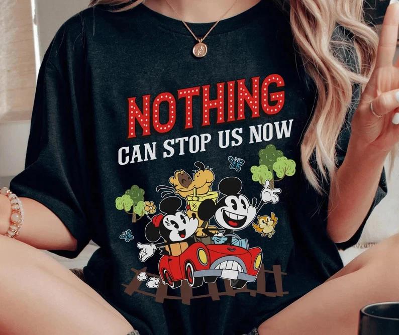 Mickey Minnies Runaway Railway Pluto Chuuby Nothing Can Stop Us Now Tshirt S