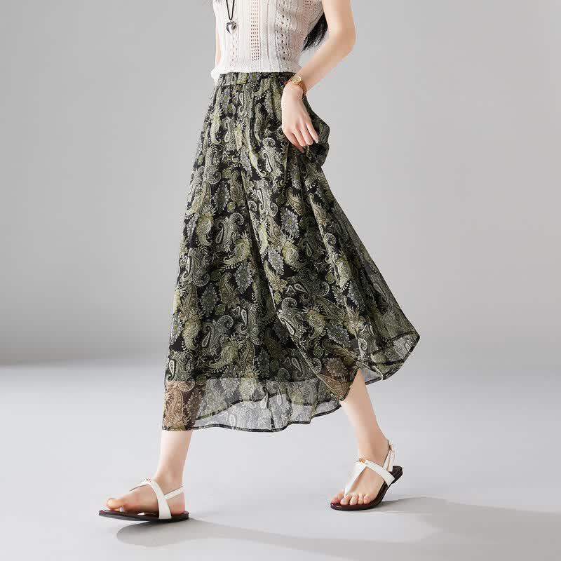 SOFSIL Women s Printed High-Waist Wide-Leg Pants 26/S