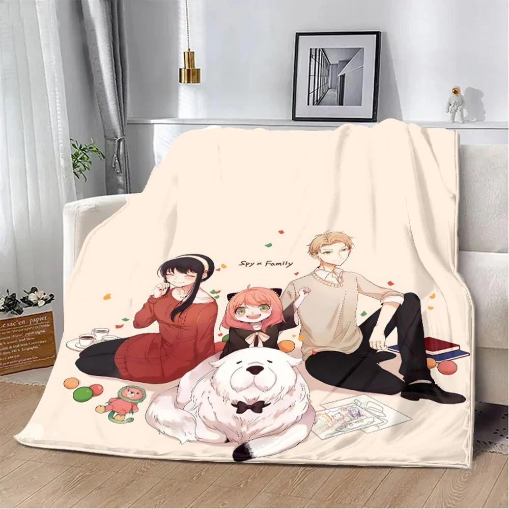 Spy x family Cartoon anime Printed Blanket Picnic Blankets Warm Blanket Soft and Comfortable Blanket Home Travel Birthday Gift