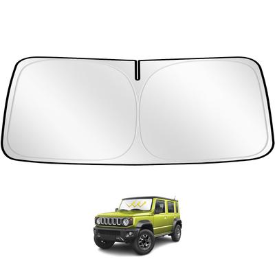 Yzxym Windshield Sunshade for Suzuki Jimny UV Car Sunshade for Front Car No Suction Cups Custom Interior Storage Bag (JB64/JB74) - Protection,