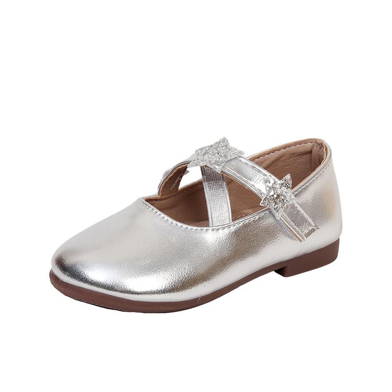 Fashion Girl Leather Shoes Spring New Child Shoe Simple Kids Casual Shoes Soft Soled Girls Shoe Anti Slip Kids Performance Shoe