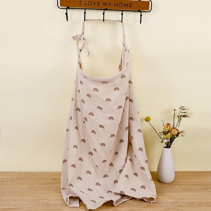 

Дышащий детский чехол для кормления грудью, чехол для беременных, хлопковое муслиновое одеяло для кормления детей, фартук для конфиденциальности, одеяла для коляски