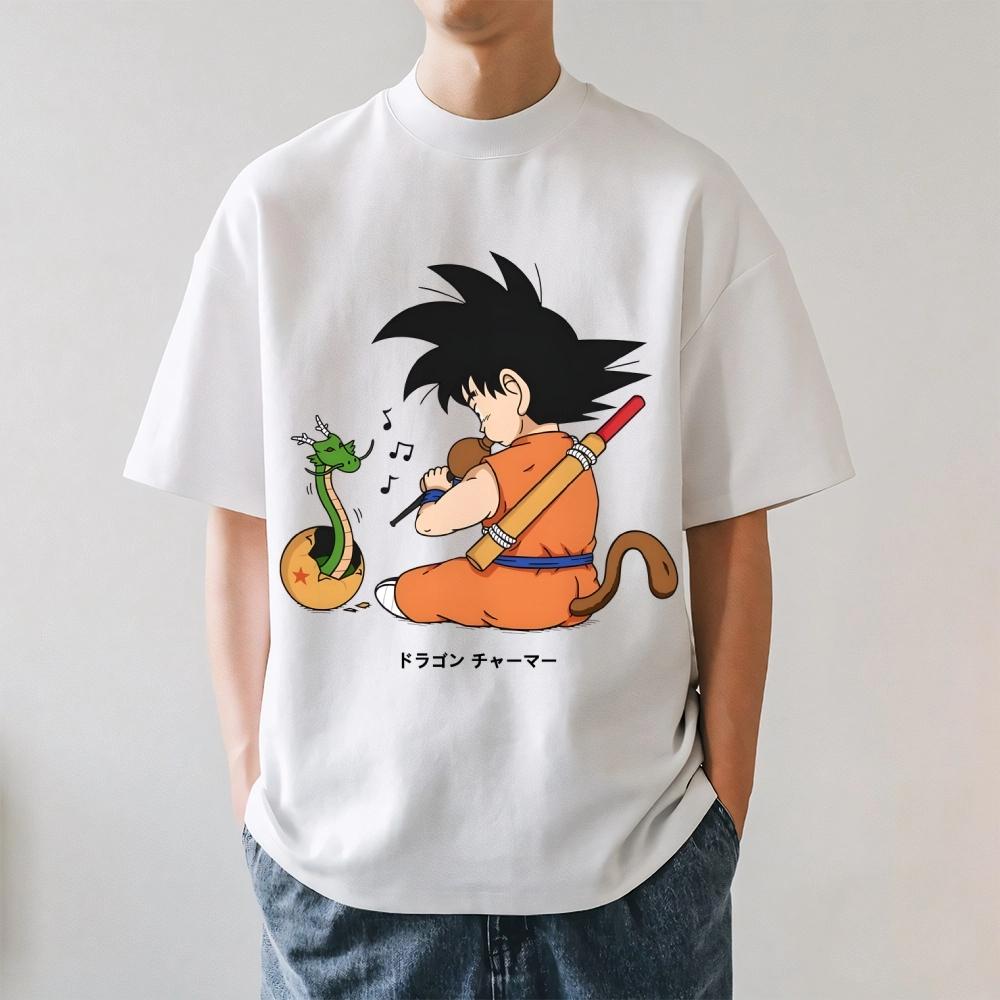 2026 New Dragon Ball Son Goku Japanese Style Classic Print Tshirt Short Sleeve Tshirt Mens and Womens Tshirt Mens Tops