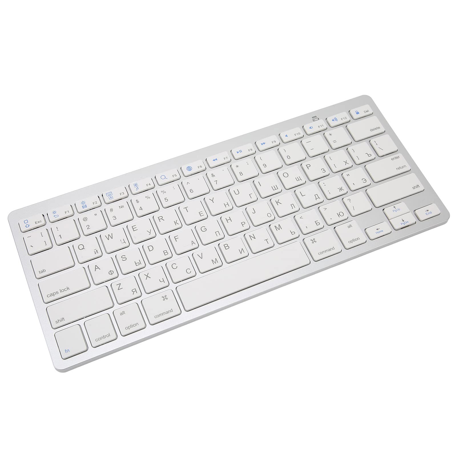 

Портативна бездротова Bluetooth-клавіатура, Міні-компактна клавіатура з 78 клавішами для iPad, Mac, Android, Арабська/Іспанська/Французька/Корейська/Російська/Тайська клавіатура (Росія)