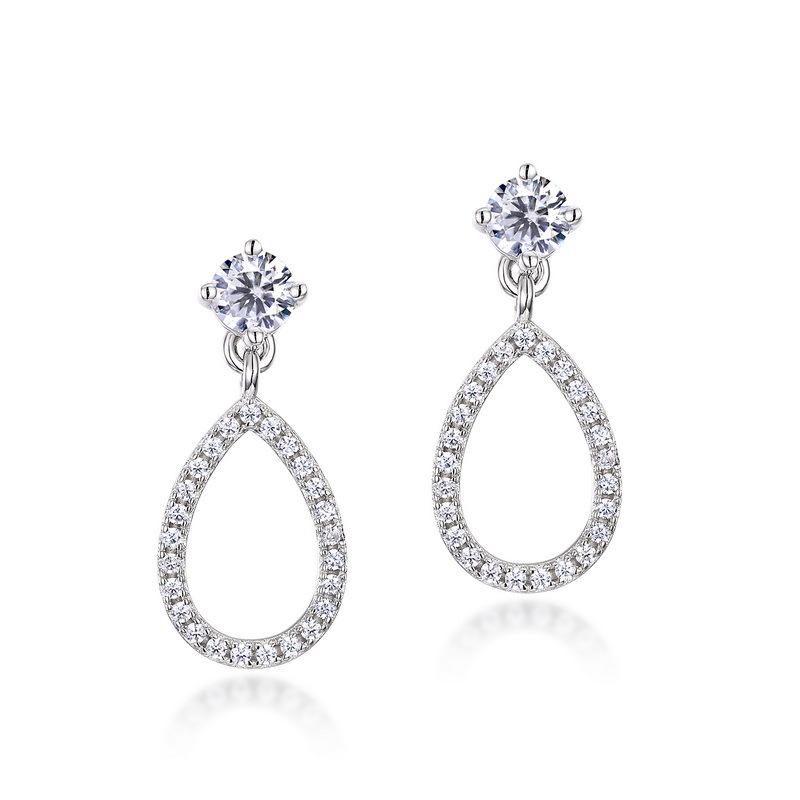 

Серьги-капли из серебра 925 пробы с муассанитами, женская модная бижутерия в стиле «легкая роскошь», европейский и американский стиль 925 Silver (Includes GRA Moissanite Certificate)