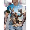 Men's Fun Cartoon Donkey Print Short Sleeve Cute Round Neck T-Shirt, Lightweight Quick-Dry Spring and Summer Travel Beach Top