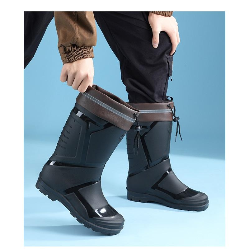 Herren Hohe Wasserdichte Gummistiefel Rutschfeste Arbeitsschuhe