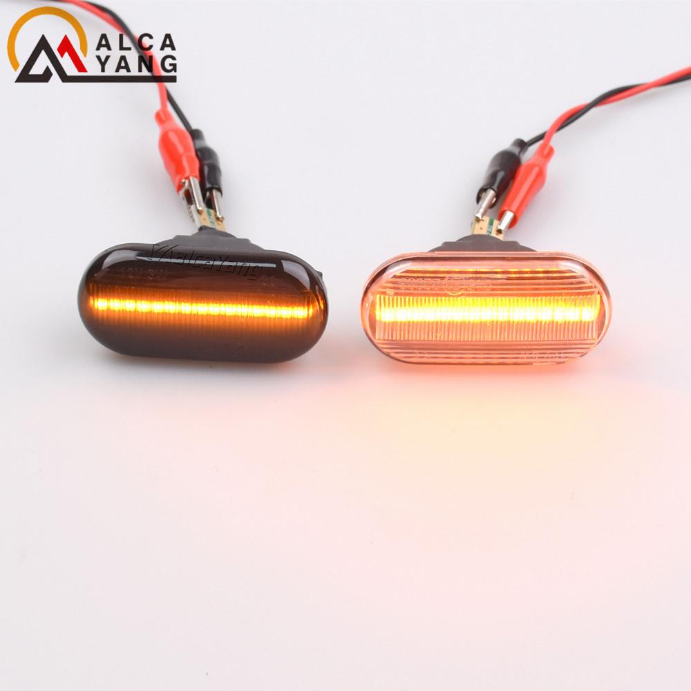2 Stück 12V Dynamische Seitenblinker Leuchte Lampe NIS-26160AX001 für 350Z Z33 Navara D40 Cube Pathfinder R51 Qashqai J10