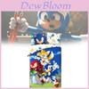 Set de Lenjerie de Pat Desen Animat Sonic The Hedgehog Cu Husă de Pilotă și Față de Pernă din Bumbac Pentru Decorarea Dormitorului