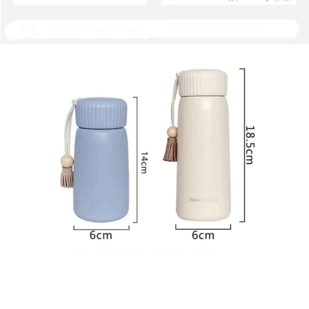 Simple 250/400ml Insulated Water Bottle Leak-proof Pocket Flask Mini Thermal Cup Portable Stainless Steel Travel Coffee Mug