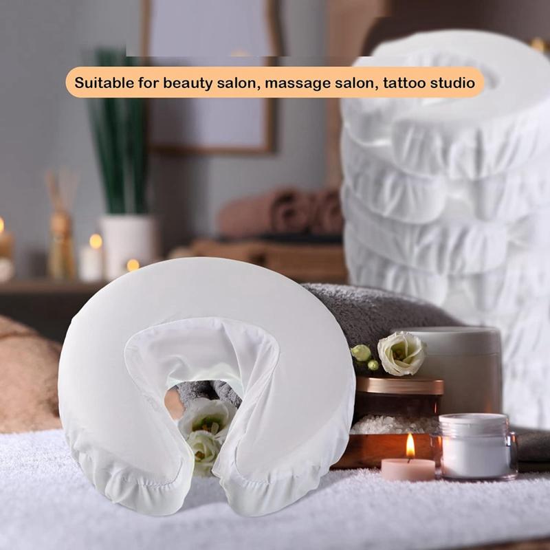 12Pcs Face Cradle Covers For Massage Table Reusable Massage Table Rest Covers Oil Proof Headrest Cradle Sheets-ABSW