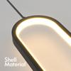 Minimalist Aluminum Black Long Strip Chandeliers For Living Room Wall Decor LED Hanging Light Small Chandelier Dimmable