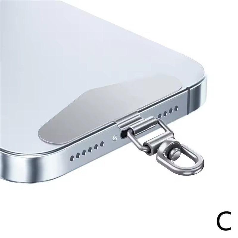 Upgrated 360 Rotatable Stainless Steel Phone Tether Tab Metal Patch Gasket Cellphone Lanyard Safety Connecter Piece New