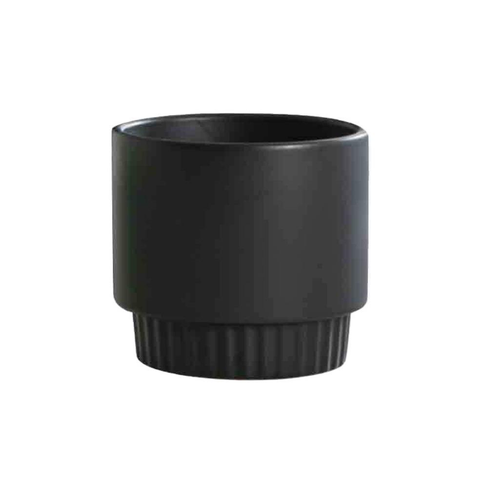 

Прочный керамический цветочный горшок Креативные горшки для суккулентов Вертикальный полосатый кашпо Домашнее украшение Style 1 Black