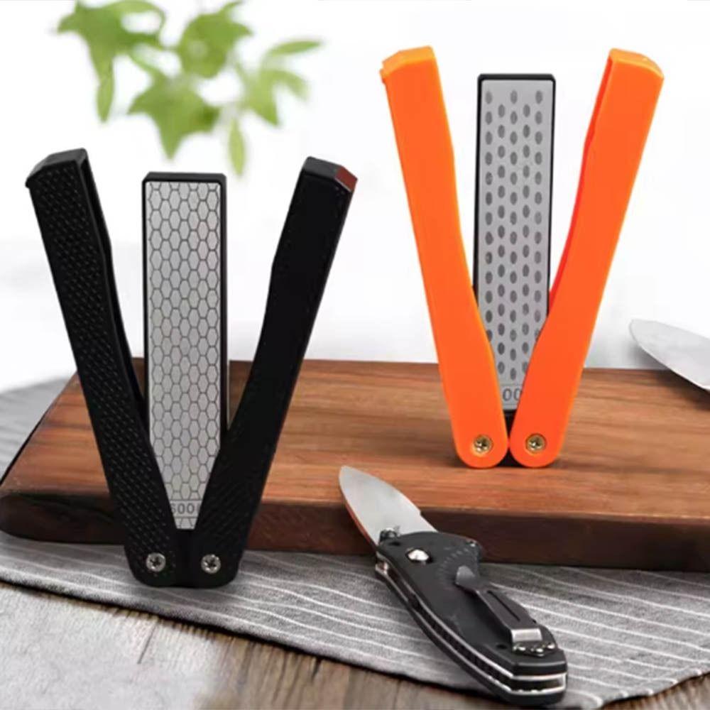 400/600 Grit Double Side Grindstone Pocket Size Grinding Tools Foldable Sharpener  Outdoor Tools
