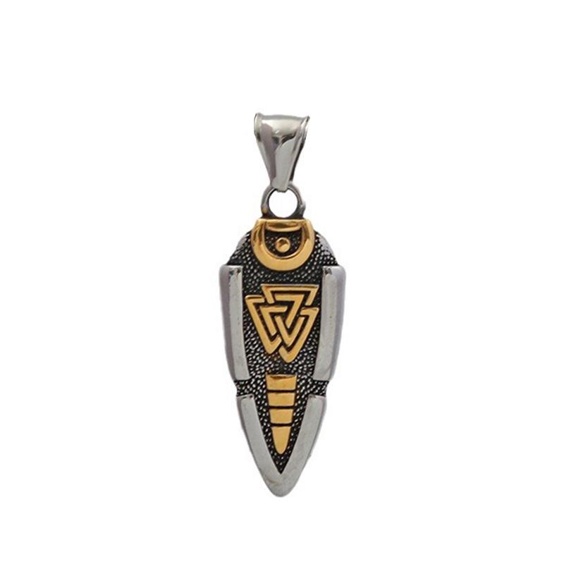 

New Men s Stainless Steel Viking Spear Necklaces Vintage Rune Nordic Celtic Knot Pendants Fashion Jewelry Accessories