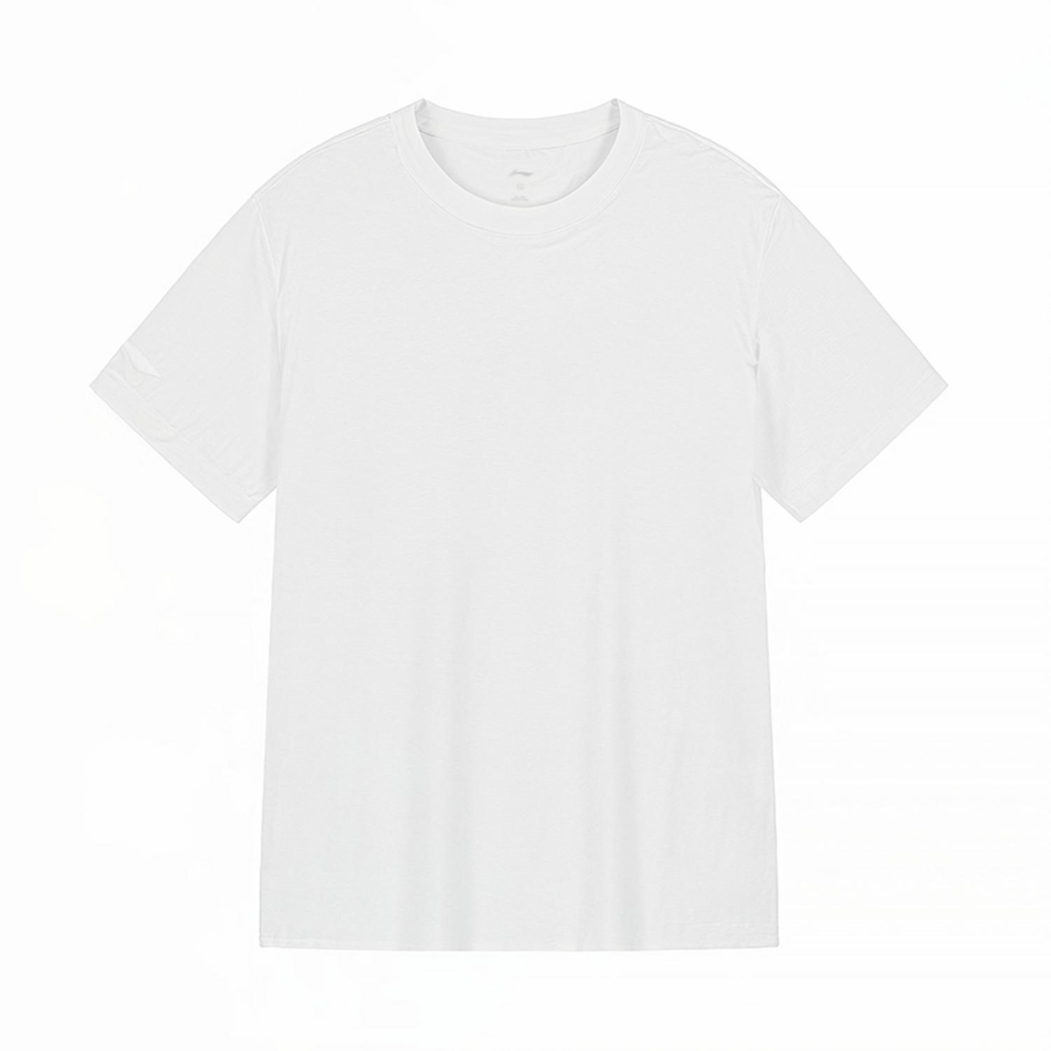 

Li Ning Минималистичная футболка из чистого хлопка с круглым вырезом, универсальная, однотонная, базовая, свободного кроя, с коротким рукавом, унисекс, белый F-AVSV675-2 3XL