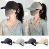  New High Ponytail Baseball Cap for Women Girls Summer Sports Cap Fashion Casual Solid Color Cap Sun Hat with Ponytail Hole