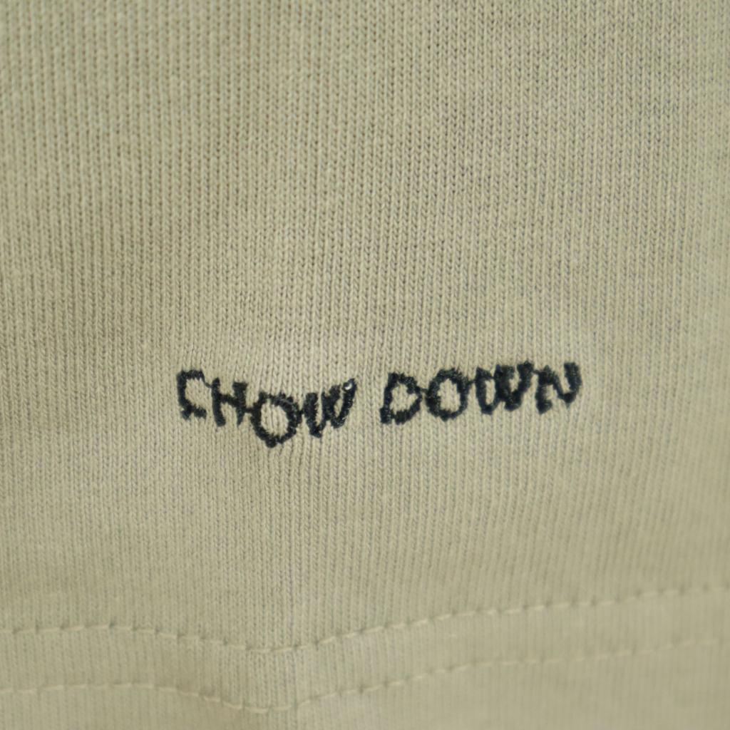 unused FREAK'S STORE CHOW DOWN 7 minutes sleeve T-shirt L beige Men's Used