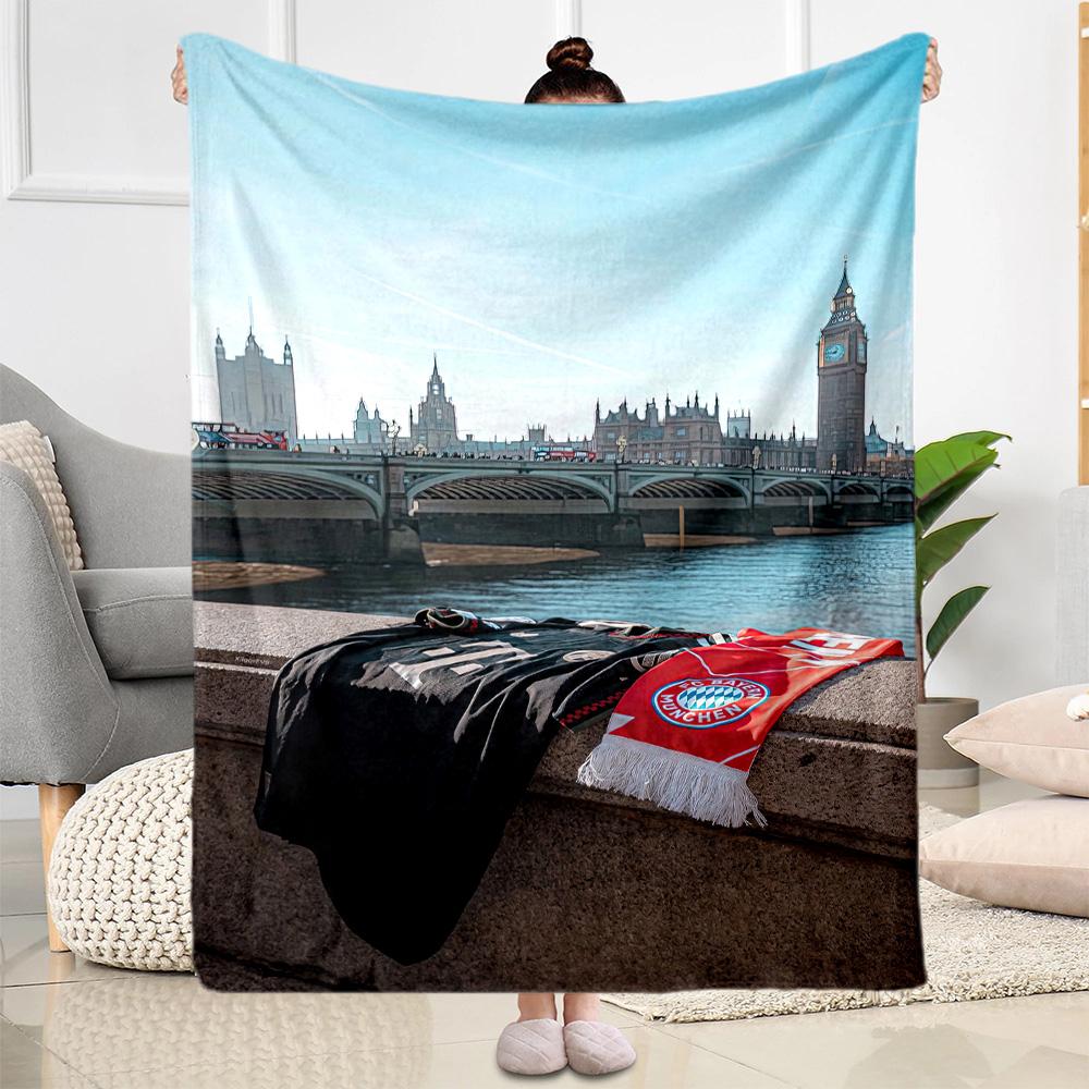 Bayern Munich Blanket Soft & Cozy Great for Seaside Bed Chair for All Occasions Playful Design Ideal Gift for Friends Family Couples Picnic
