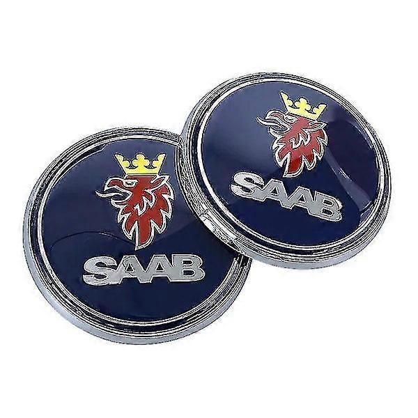 68mm Saab Auto-Motorhaubenemblem, Kofferraumdeckel- und Stoßstangenabzeichen, kompatibel mit Saab 93 und 95.