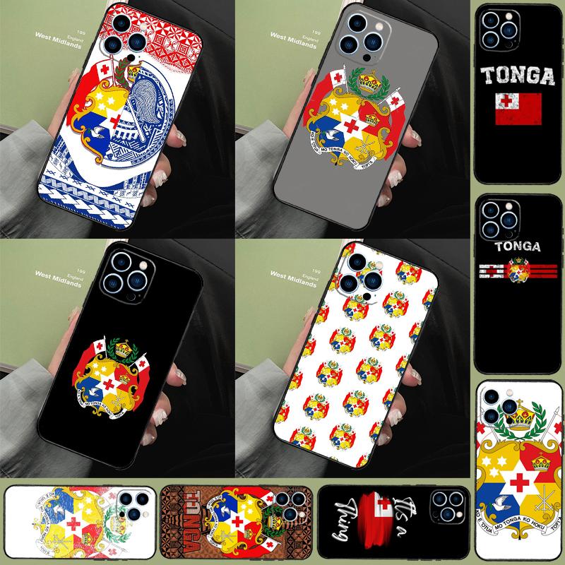 Tongan Coat of Arms Tonga Funda Case For iPhone 16 Pro Max 14 11 12 13 15 Pro Max Mini XR 16e 15 16 Plus Phone Cover