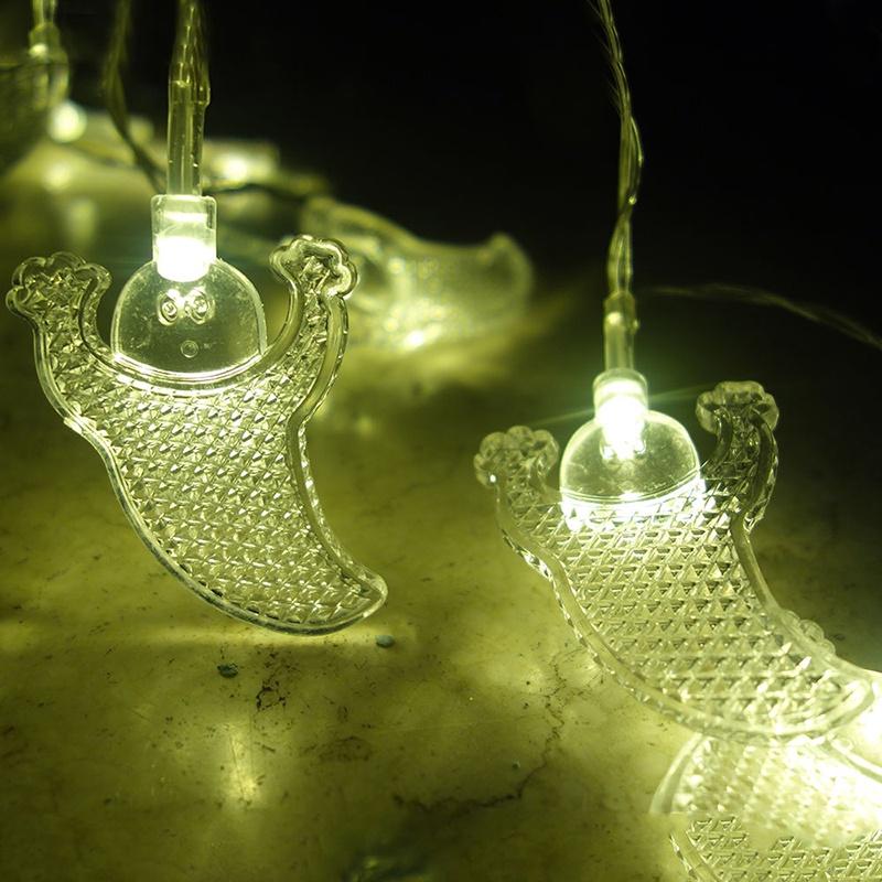 String Led Halloween Lights Pumpkins Spiders Skeleton Window Decor Lights Fairy