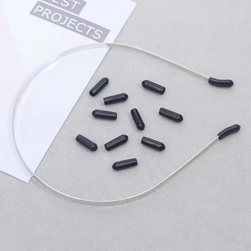 200Pcs Rubber Round End Cap Cover For Pipe Screw Thread Protector Push-Fit Caps Diy Headband Accessories