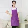 Tablier uni pour adulte pour le travail en cuisine et au restaurant, pinafore avec poches