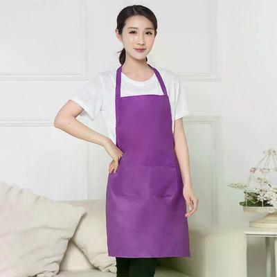 Delantal de Color Sólido para Adultos Para Trabajo en Cocina y Restaurante Delantal con Bolsillos