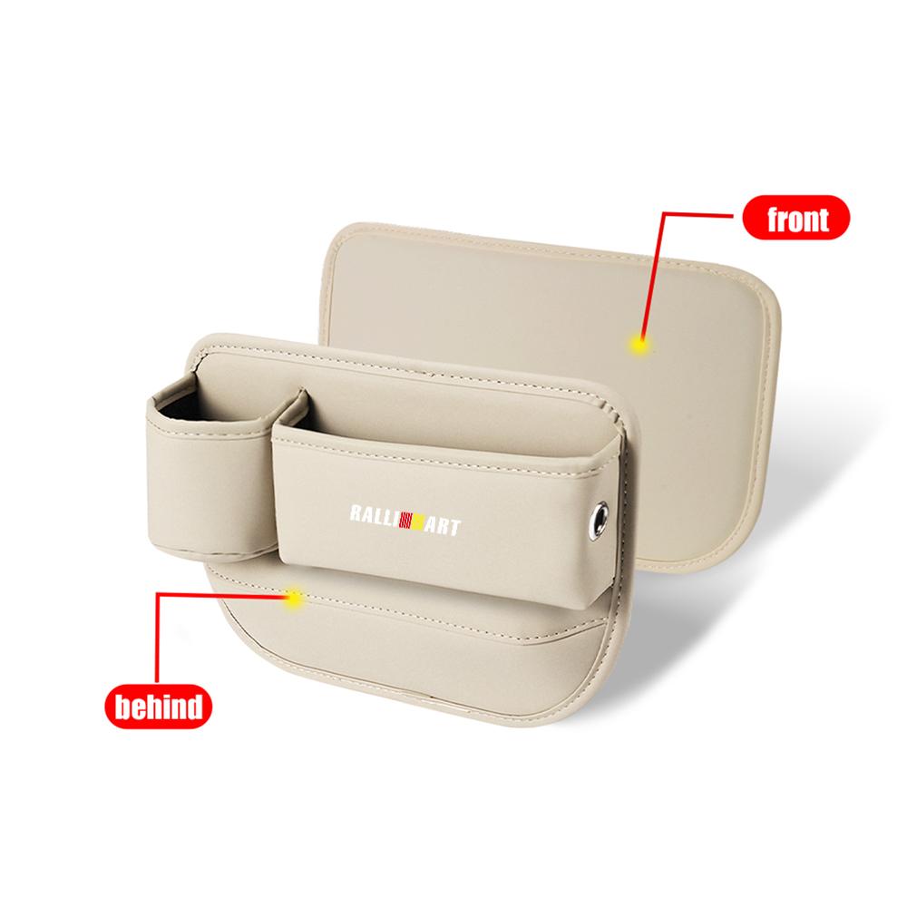 Car Leather Seat Gap Crevice Storage Box Seat Storage Case For Mitsubishi Asx Lancer Outlander Pajero Ralliart Eclipse Grandis