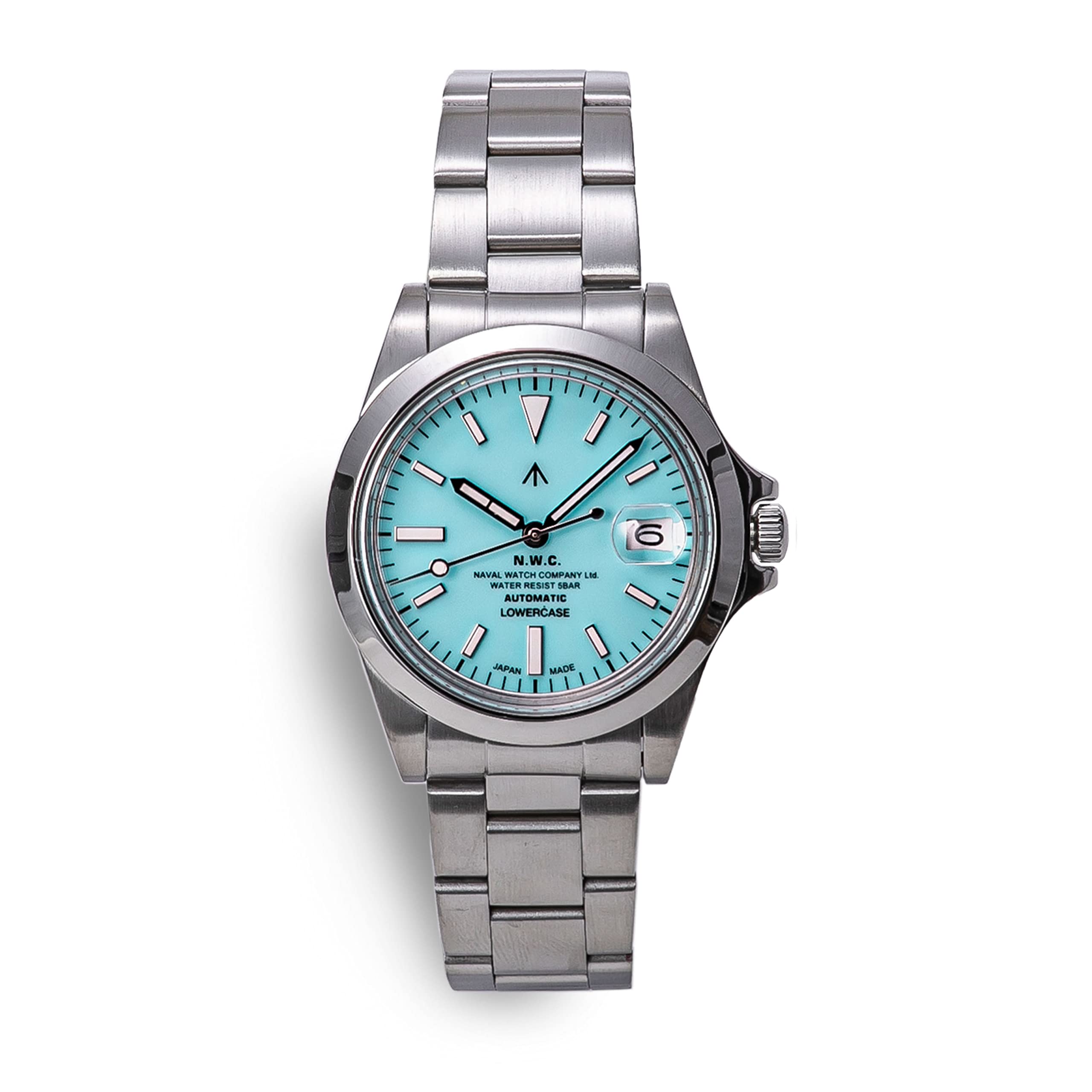 

NAVAL WATCH Produced by Turquoise dial 3 links metal band LOWERCASE:FRXA010 / S/S