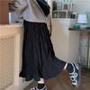 Elegant Versatile Pleated Skirt Women Fashion Solid Loose Pleated A-line Skirts Casual Elastic Waist Skirt Female Clothing 25930