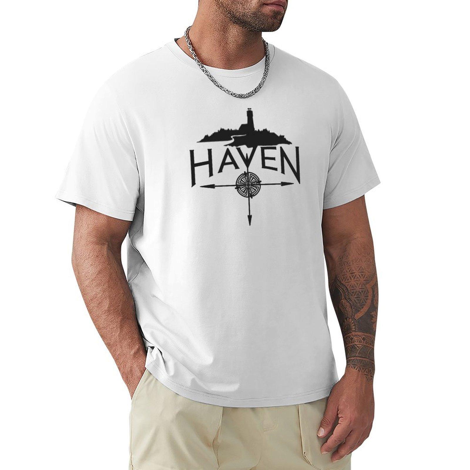 Haven Black Logo Tshirt Plus Size Loose Fit Tshirt S