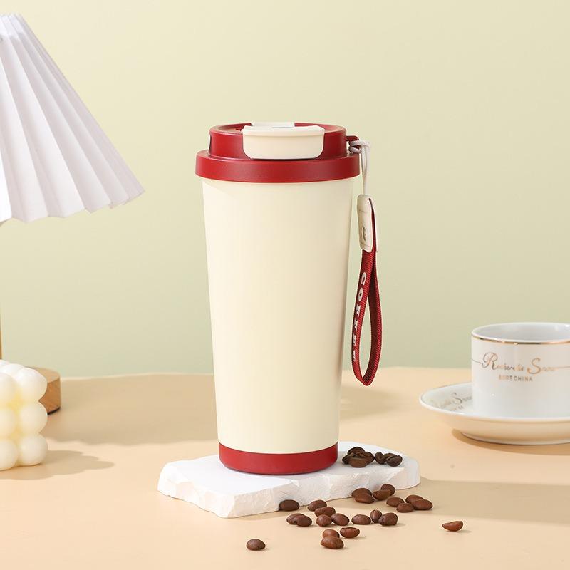 500ML Edelstahl Kaffee-Thermosflasche Thermobecher Auslaufsicher Auto-Thermoskannen Kaffeetasse Reise Tragbar Isolierte Flaschen