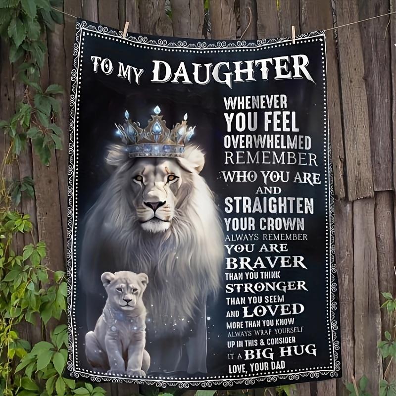 To My Daughter Gift from Father Art Blanket - Soft Cozy All-Season Multi-Purpose Throw for Sofa & Watching TV