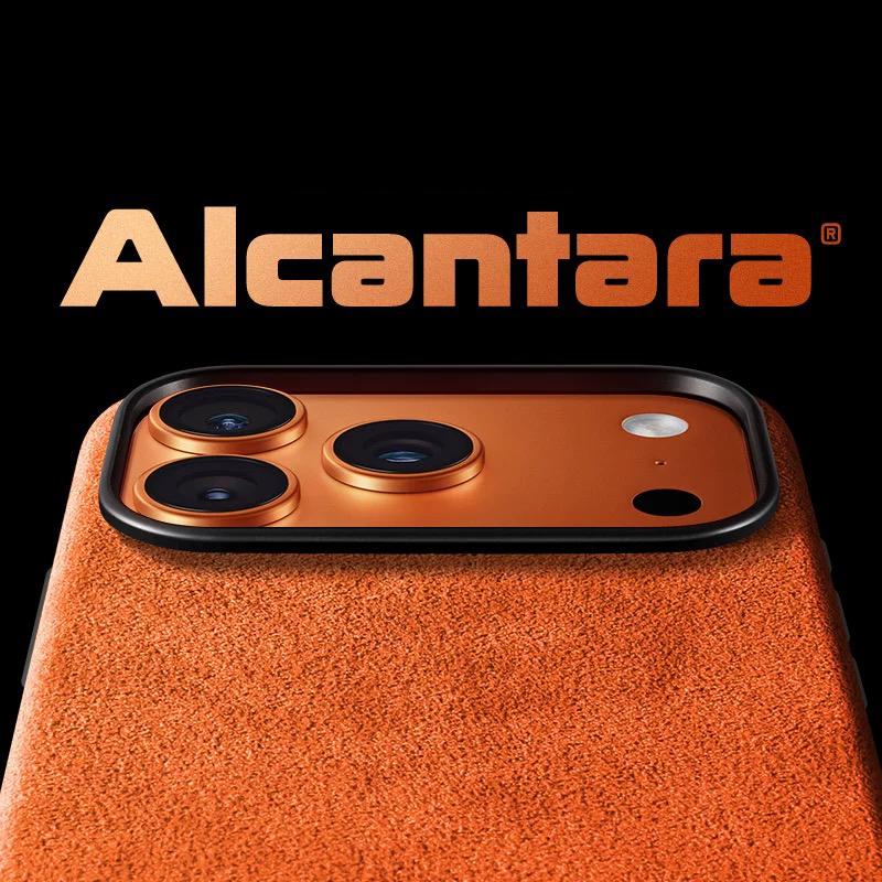 Echte Italiaanse Geïmporteerde Alcantara Magnetische Case voor IPhone 17 Pro Max 17Pro Premium MagSafe Case met Slimme Knop Beschermhoes