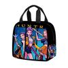 Borsa Termica per Pranzo Stile Cartone Animato Ispirata al K-Pop con Manico Pieghevole Raffreddatore Termico Bambini Adolescenti Rivestimento in Foglio di Alluminio