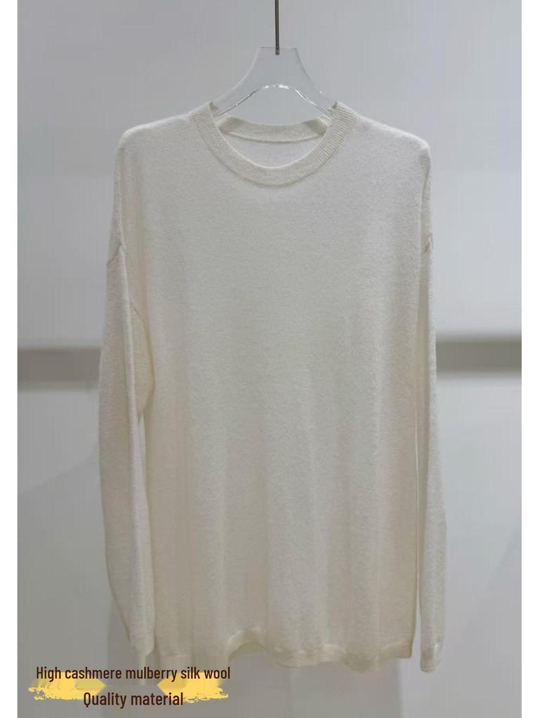 ROW Minimalist Cashmere Soft Knitted Sweater - 2025 Autumn/Winter Women's Versatile Base Layer