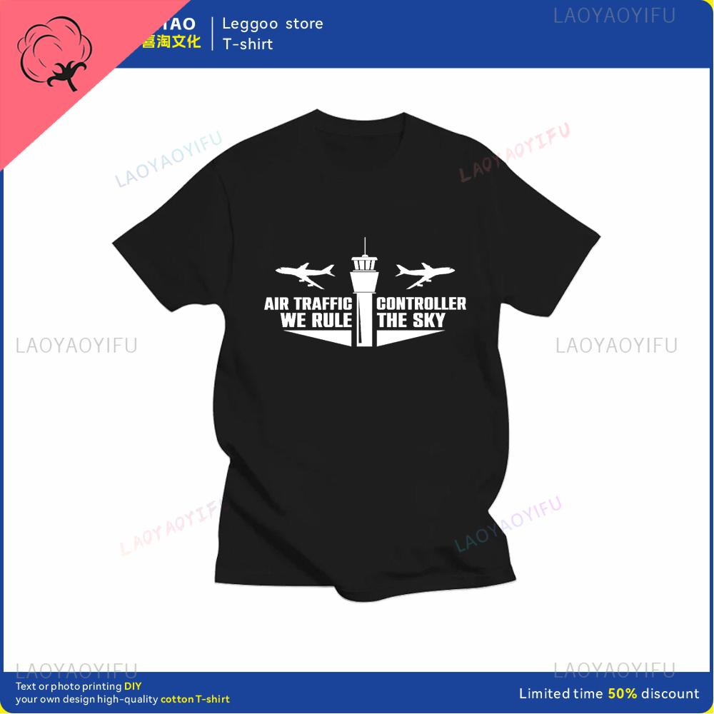 Air Traffic Controller Graphic Printing Fashion Street Wear Casual Trend Summer Men and Women Universal Shortsleeved Tshirt