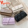 Simple Shoulder Bag For Women PU Leather Armpit Bag Solid Color Lady Handbag Casual Girls Small Square Bag sac