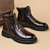 British-style Men's Casual Retro Chelsea Boots for Men Autumn Winter Cow Leather Shoes Male Fashion New Designer Ankle Boots Man