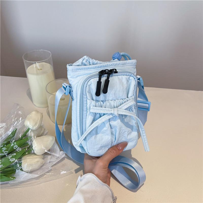 Mobile Phone Bag Summer Outdoor Lightweight Bow Bundle Messenger Bag Waterproof Thermal Insulation Kettle Bag Women'S Shoulder Bag